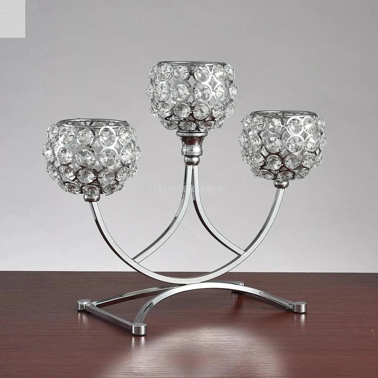 3 Arms Candelabras Crystal Candle Holder Candlelight Arch Bridge Goblet Candle Holder Bowl Tealight Candlestick Holder Home decor Allen Cozy Haven Store