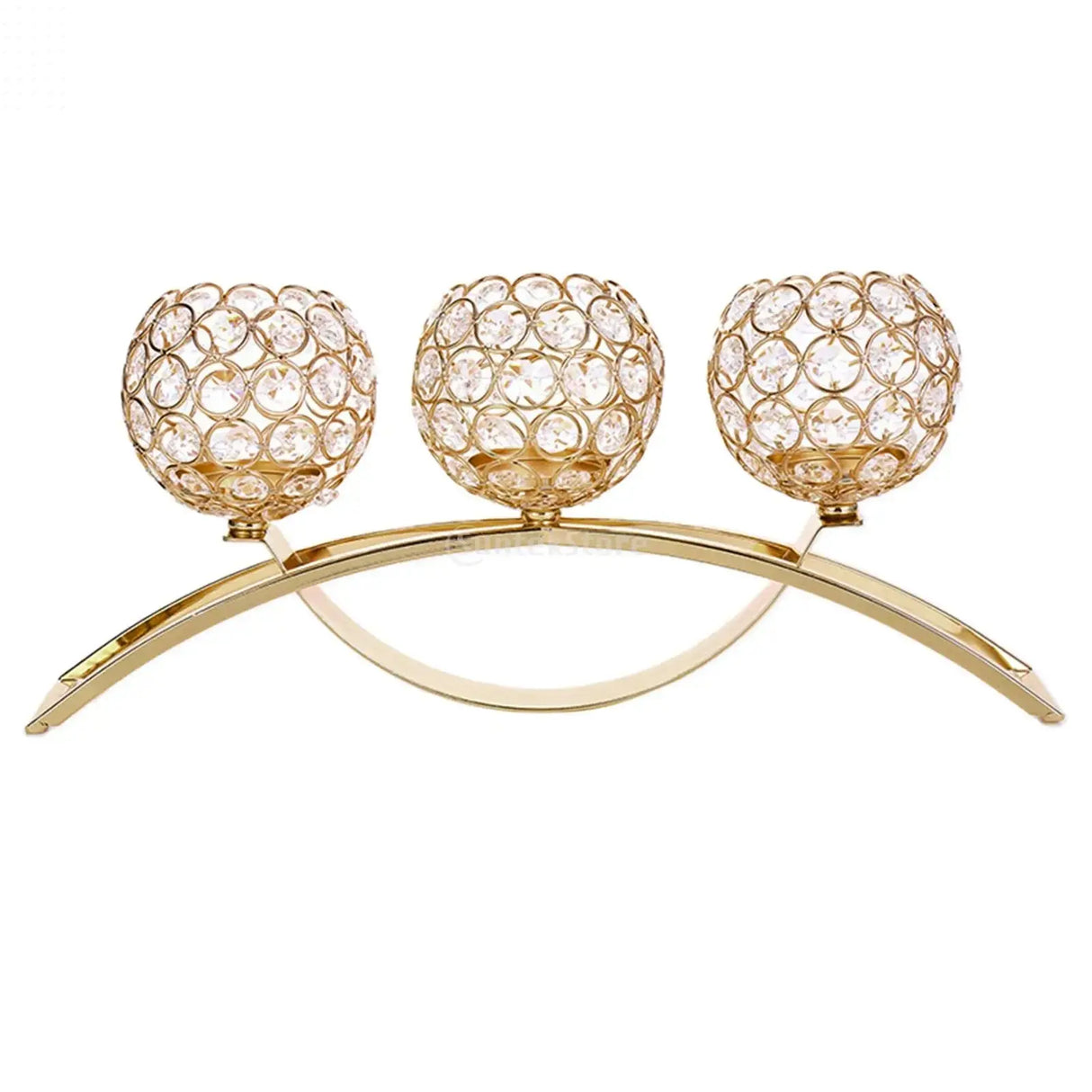 3 Arms Candelabras Crystal Candle Holder Candlelight Arch Bridge Goblet Candle Holder Bowl Tealight Candlestick Holder Home decor Allen Cozy Haven Store