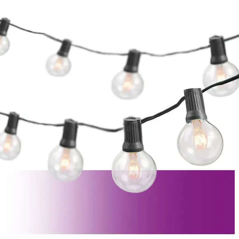 Burroughs 25-Foot Outdoor Plug-In Globe String Lights Featuring 25 Bulbs-Allen Cozy Haven Store