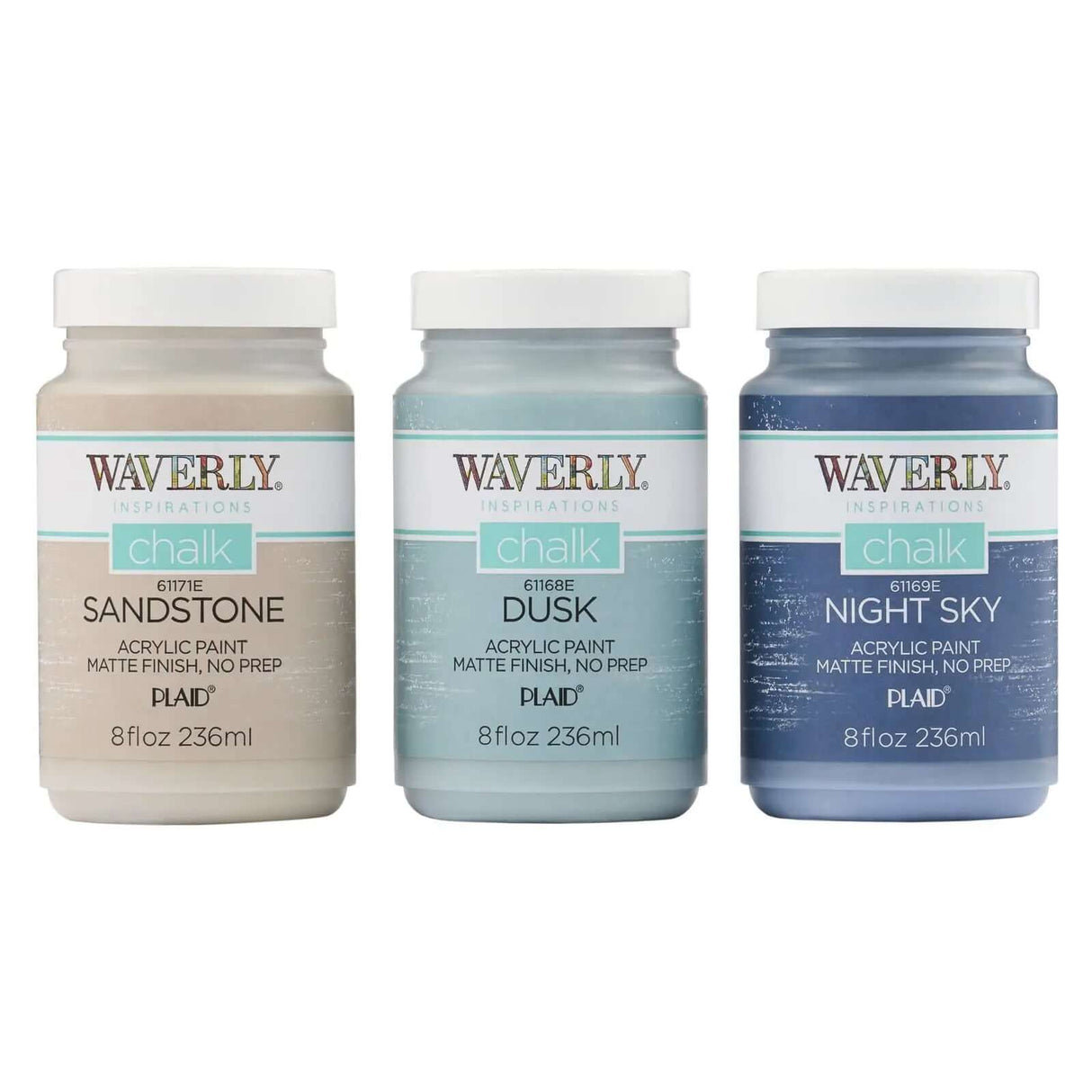 Chalk Paint Set - Sandstone, Dusk, Night Sky (3 Pack, 8 Fl Oz Each)-Allen Cozy Haven Store