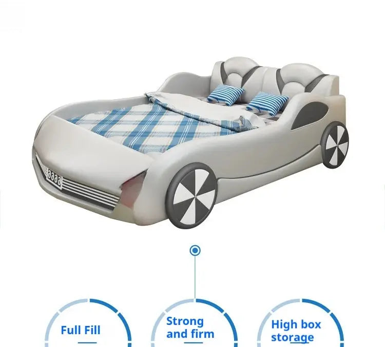 Children Luxury Boys Bed Pretty Unique Cute Nightstand Wood Storage Bed Car Design Camas Moderrna Inteligentes Bedroom Furniture Allen Cozy Haven Store