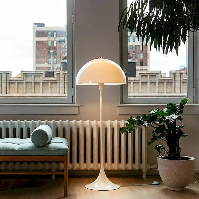Danish Designer Cream Style White Floor Lamp Personalized Ins Simple Study Living Room Bedroom Bedside Mushroom Table Led Lights Allen Cozy Haven Store