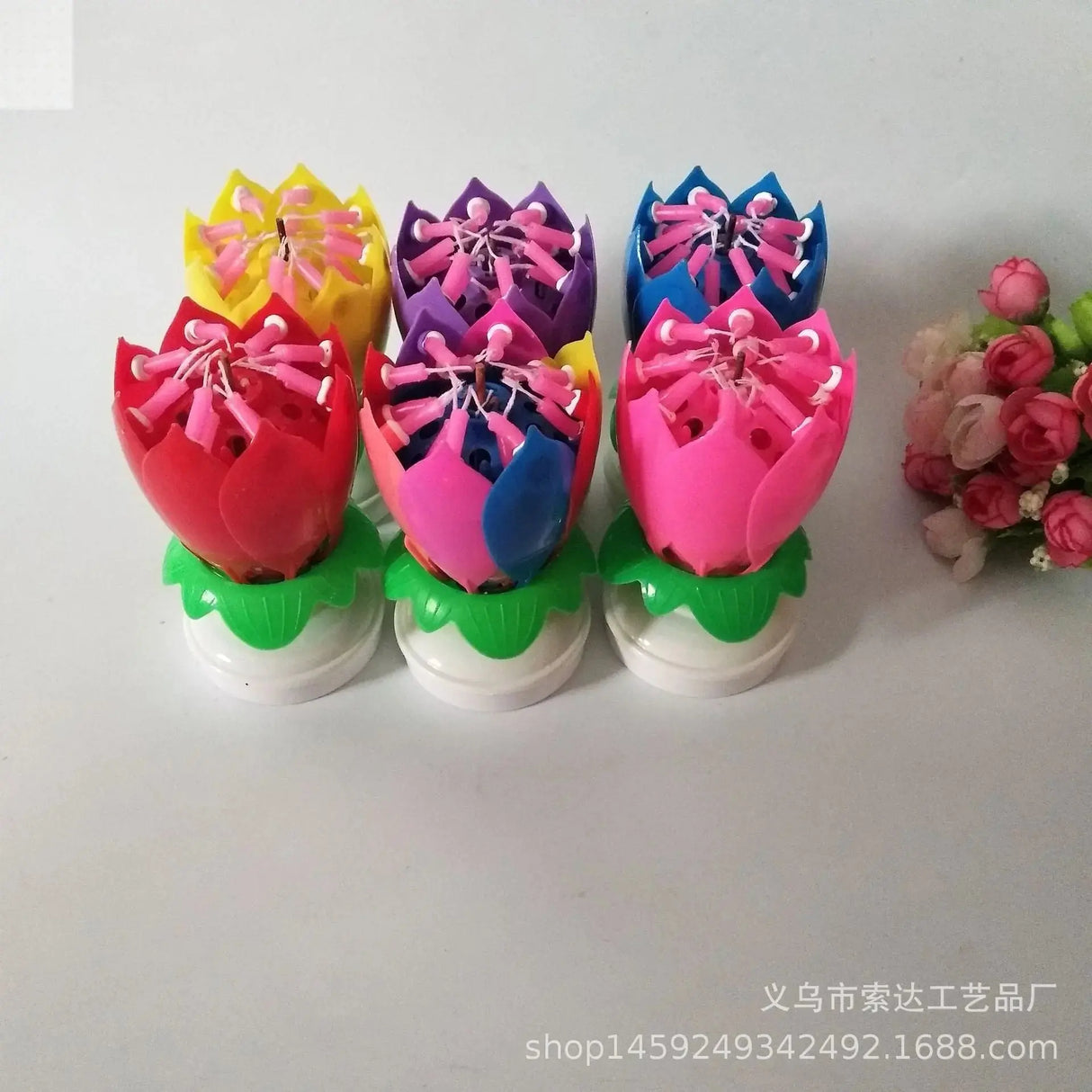 Double Lotus Flower Electronic Music Candle Allen Cozy Haven Store