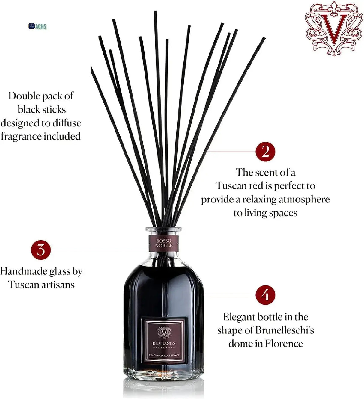 Dr. Vranjes Rosso Nobile 500ml Fragrance oil Diffuser - Allen Cozy Haven Store -