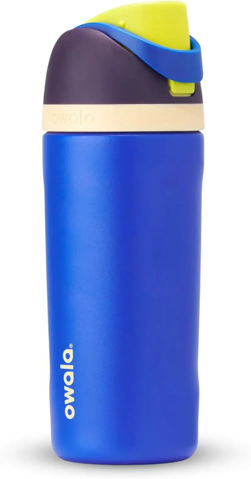 Freesip 24-Ounce Insulated Water Bottle with Straw - BPA-Free, Ideal for Sports and Travel, Dark Color-Allen Cozy Haven Store