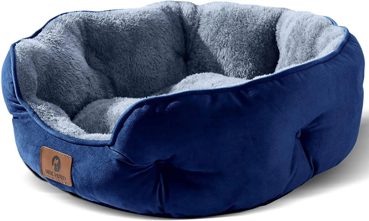Premium 20-Inch Small Dog and Cat Bed - Extra Soft, Machine Washable, Anti-Slip, and Water-Resistant Oxford Base - Brown-Allen Cozy Haven Store