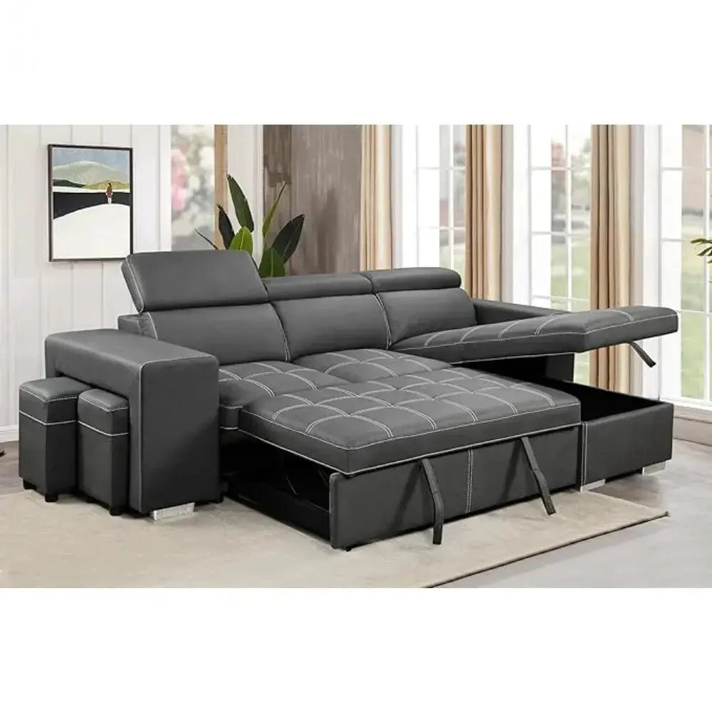 Sofa Couch with Reversible Storage Chaise and More Features Allen Cozy Haven Store