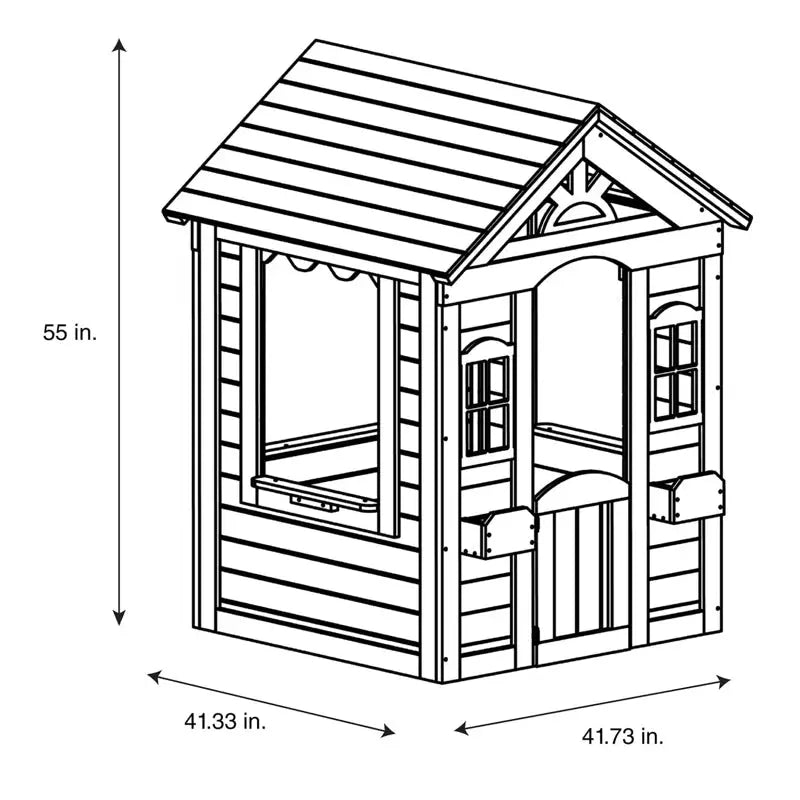 Sunny 3' x 3' Wooden Playhouse for Versatile Indoor and Outdoor Enjoyment (Wayfair Exclusive)-Allen Cozy Haven Store