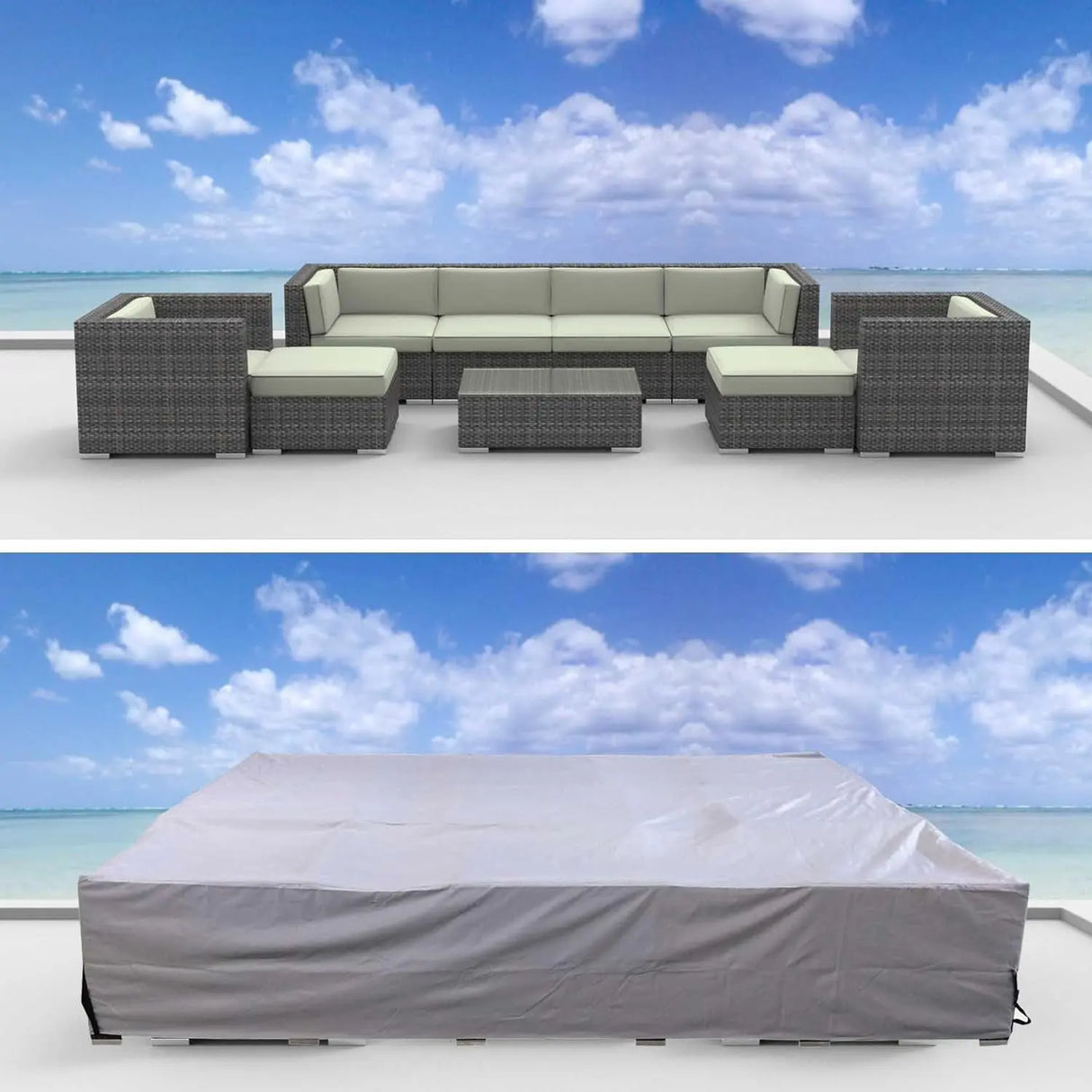 Urban Furnishing Premium Outdoor Patio Furniture Cover (12.0' X 9.0' X 2.3')-Allen Cozy Haven Store
