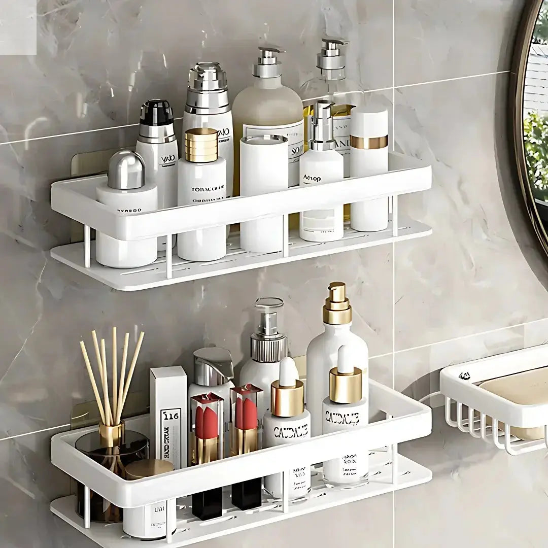 Wall-Mounted Bathroom Shelves - No Holes Needed Allen Cozy Haven Store