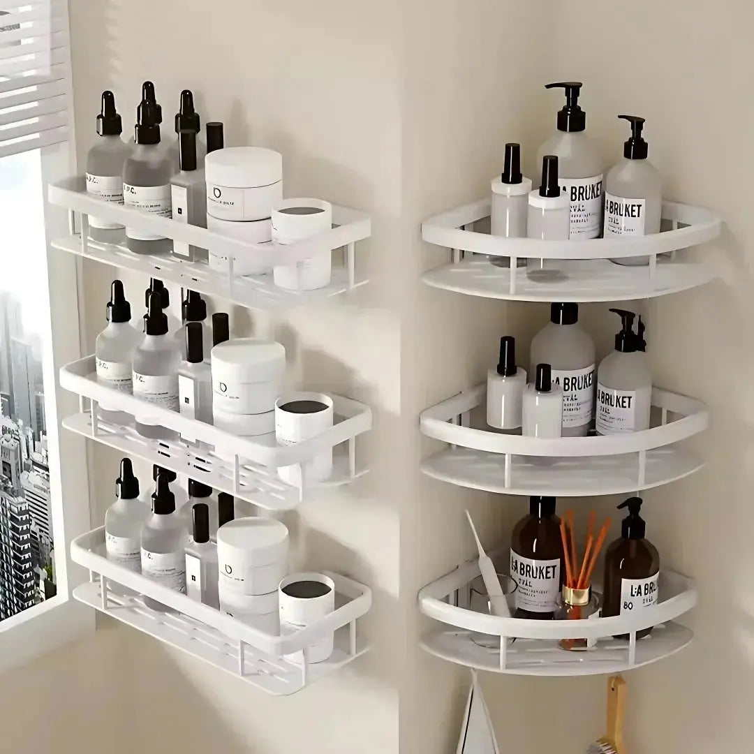 Wall-Mounted Bathroom Shelves - No Holes Needed Allen Cozy Haven Store