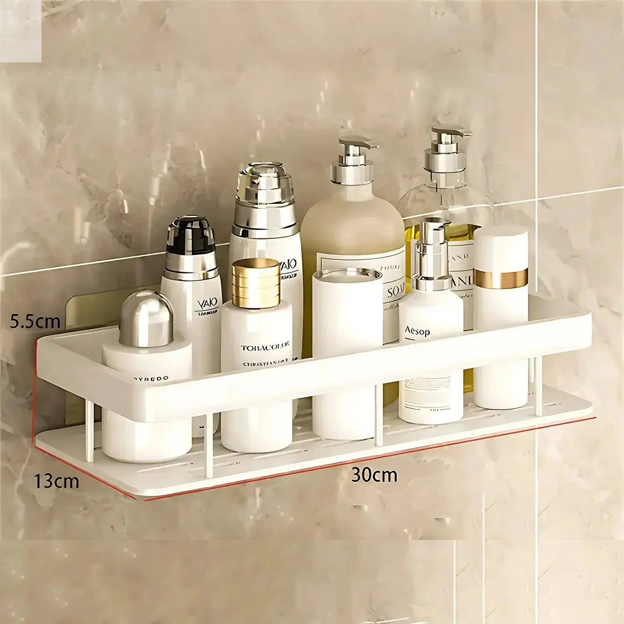 Wall-Mounted Bathroom Shelves - No Holes Needed Allen Cozy Haven Store