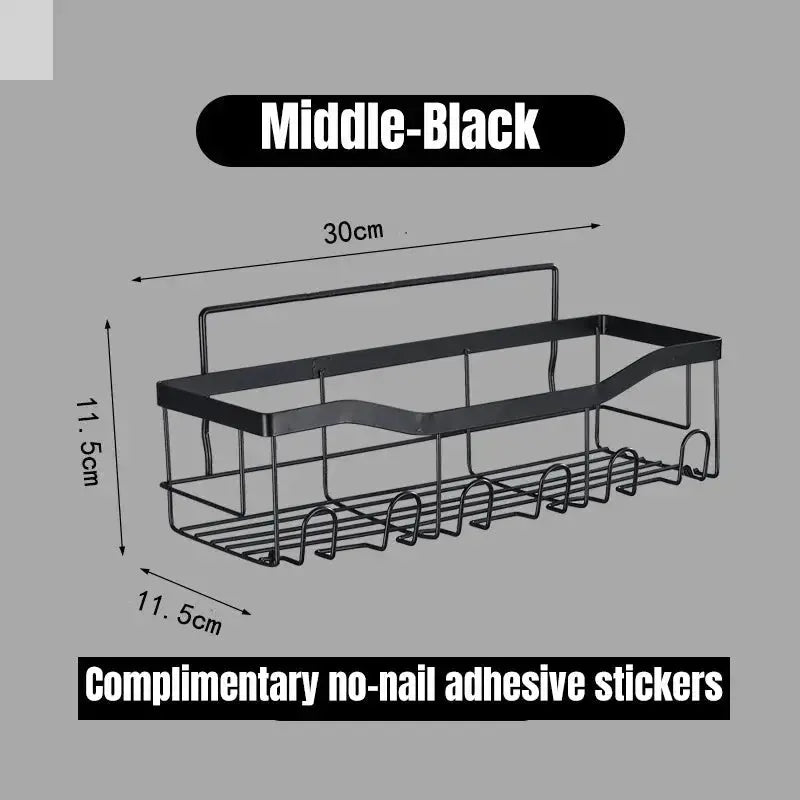 Wall-Mounted Bathroom Shelves - No Holes Needed Allen Cozy Haven Store