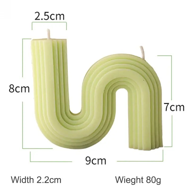 Wave Shaped Decorative Soy Candles Allen Cozy Haven Store