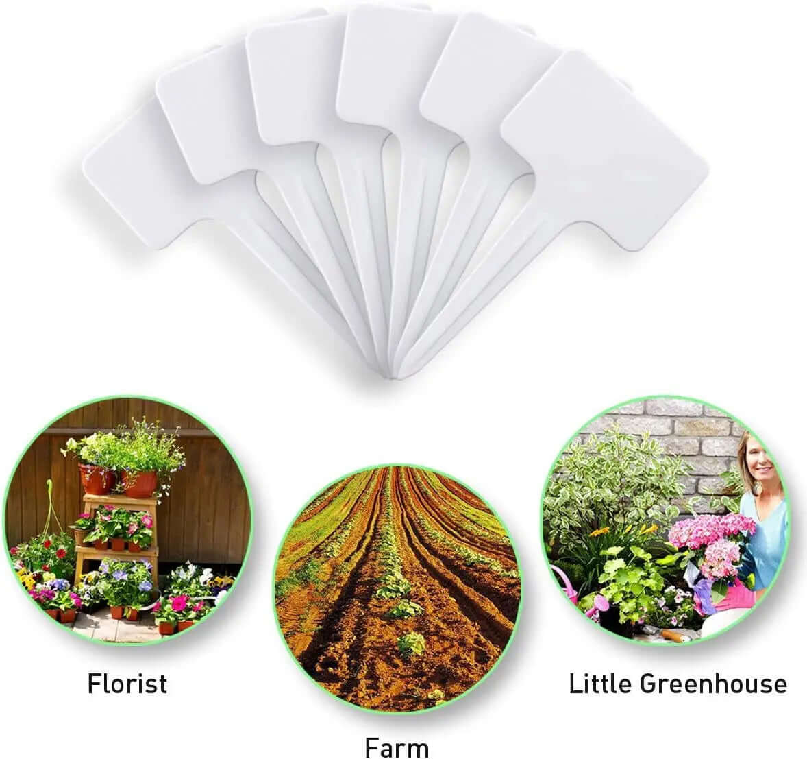100 Reusable T-Shape Outdoor Plant tags with Waterproof Markers-Allen Cozy Haven Store