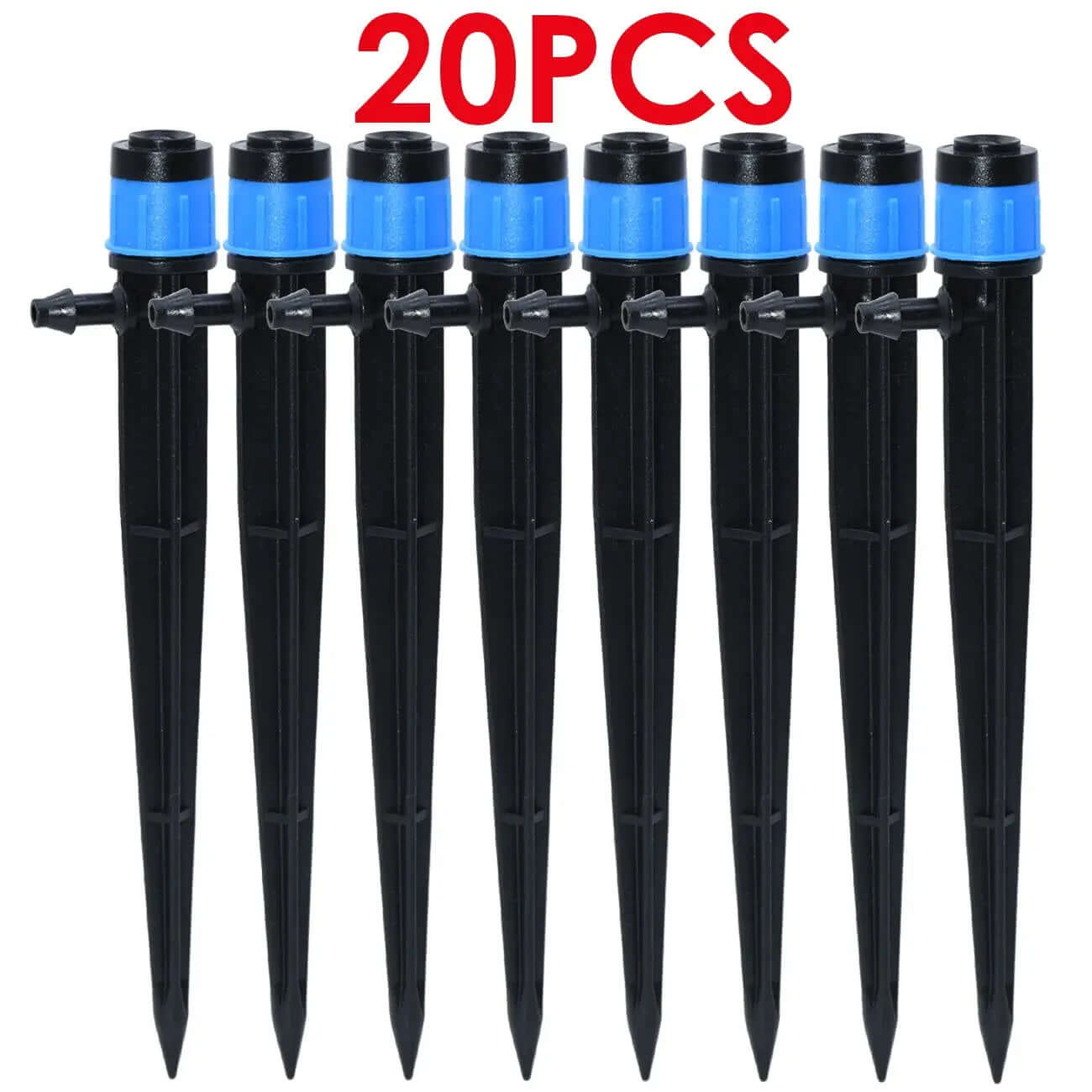 20-Piece Adjustable 360° and 180° Irrigation Sprinkler Dripper Set with 13CM Stakes for Greenhouse and Garden Watering-Allen Cozy Haven Store