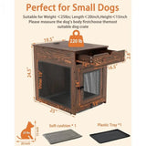 2025 New Wooden Dog Crate End Table with Storage  and QC3.0 Wireless Charging Allen Cozy Haven Store