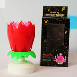2026 Music Candles Rotating with Happy Birthday Song Lotus Birthday Party Double Layer Colorful Electronic Lotus Lamp Candle Set Allen Cozy Haven Store