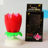 2026 Music Candles Rotating with Happy Birthday Song Lotus Birthday Party Double Layer Colorful Electronic Lotus Lamp Candle Set Allen Cozy Haven Store