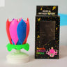 2026 Music Candles Rotating with Happy Birthday Song Lotus Birthday Party Double Layer Colorful Electronic Lotus Lamp Candle Set Allen Cozy Haven Store