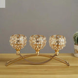 3 Arms Candelabras Crystal Candle Holder Candlelight Arch Bridge Goblet Candle Holder Bowl Tealight Candlestick Holder Home decor Allen Cozy Haven Store