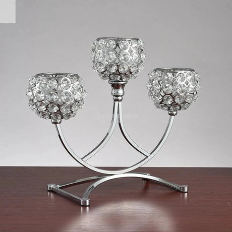 3 Arms Candelabras Crystal Candle Holder Candlelight Arch Bridge Goblet Candle Holder Bowl Tealight Candlestick Holder Home decor Allen Cozy Haven Store
