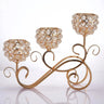 3 Arms Candelabras Crystal Candle Holder Candlelight Arch Bridge Goblet Candle Holder Bowl Tealight Candlestick Holder Home decor Allen Cozy Haven Store