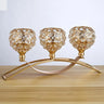 3 Arms Candelabras Crystal Candle Holder Candlelight Arch Bridge Goblet Candle Holder Bowl Tealight Candlestick Holder Home decor Allen Cozy Haven Store