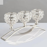 3 Arms Candelabras Crystal Candle Holder Candlelight Arch Bridge Goblet Candle Holder Bowl Tealight Candlestick Holder Home decor Allen Cozy Haven Store