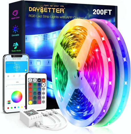 Smart LED Strip Lights: Utilize your smartphone to configure and operate the lights-Allen Cozy Haven Store