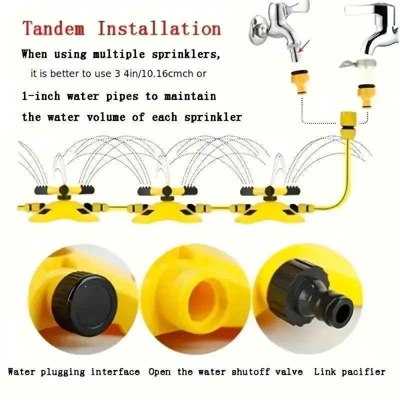 360-Degree Automatic Sprinkler for Efficient Large Area Irrigation-Allen Cozy Haven Store