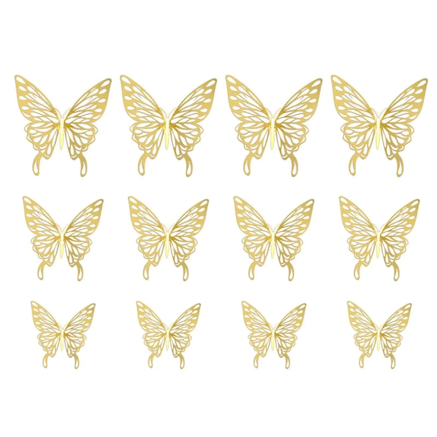 3D Hollow Butterfly Wall Stickers Home Decor Cardboard Butterfly Wall Stickers Home Decor Accessories Accesorios De Cocina-Allen Cozy Haven Store