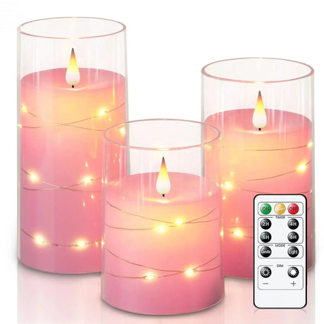 3pcs Flameless LED Candles - Warm White Ambiance Allen Cozy Haven Store