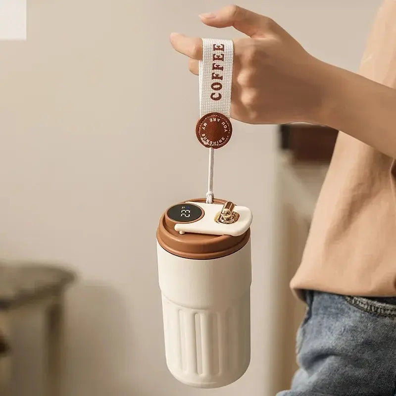 450ML Smart Thermos Bottle Water Digital Led Temperature Coffee Cup 316 Stainless Steel Vacuum Cup Office Business Portable Mug Allen Cozy Haven Store