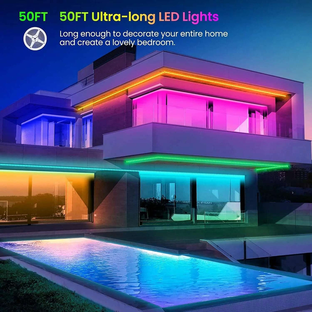 Transform Your Space with Bluetooth LED Strip Lights-Allen Cozy Haven Store