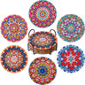 6-Piece Mandala Diamond Painting Coaster Set with Holder - Art Kits-Allen Cozy Haven Store