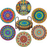 6-Piece Mandala Diamond Painting Coaster Set with Holder - Art Kits-Allen Cozy Haven Store