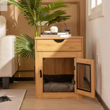 All-in-One Dog Crate Storage Coffee Table Wood for Living Room Bedroom Sofa Bedside Corner Several Small Square Sub-Pet Cabinets Allen Cozy Haven Store