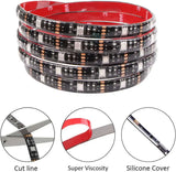 Battery-Operated Waterproof RGB LED Strip Lights with Mini Controller - 2M (6.56Ft) Multi-Color Changing Rope Lights-Allen Cozy Haven Store