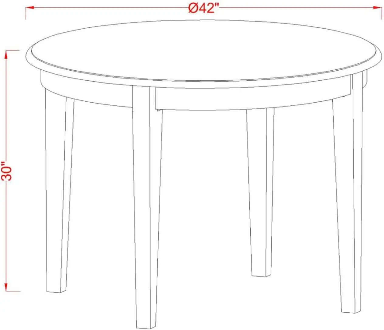 Boston 5-Piece Kitchen Set: 42" Round Dining Table with Four Blue Linen Parsons Chairs in Cappuccino Finish-Allen Cozy Haven Store