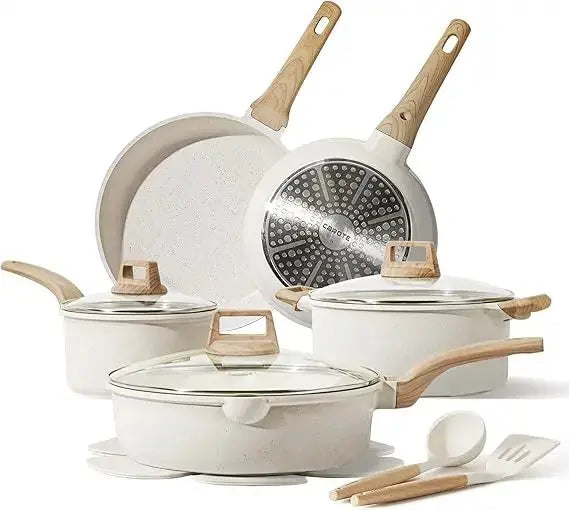 CAROTE 14-Piece Nonstick Pots and Pans Set with Kitchen Cooking Utensils and Pan Protectors Allen Cozy Haven Store