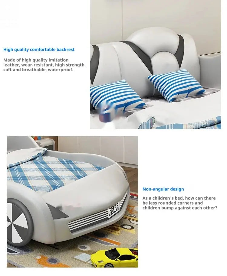 Children Luxury Boys Bed Pretty Unique Cute Nightstand Wood Storage Bed Car Design Camas Moderrna Inteligentes Bedroom Furniture Allen Cozy Haven Store