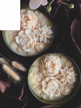 Custom Scented Flower Candle - 12 Oz, 4-Wick Soy Candle in Apple Harvest, Black Matte Finish, Ideal for Weddings, Holidays, Housewarmings, and Home Decor with Gift Wrapping Option Agaboo Candles