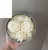 Custom Scented Flower Candle - 12 Oz, 4-Wick Soy Candle in Apple Harvest, Black Matte Finish, Ideal for Weddings, Holidays, Housewarmings, and Home Decor with Gift Wrapping Option Agaboo Candles