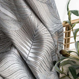 Custom Luxury Leaf Jacquard Blackout Curtains for Living, Dining, and Bedroom - Floor-to-Ceiling Sophistication-Allen Cozy Haven Store