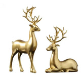Deer statue standing and sitting resin sculpture reindeer statue Allen Cozy Haven Store