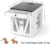 Dog Crate Furniture, Wooden Dog Kennel End Table with USB Charging Station, Storage Drawer, Double Latched Door, Furnitu Allen Cozy Haven Store