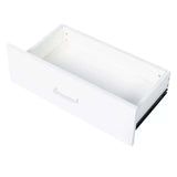 Elegant 3-Drawer White Dresser with Metal Handles for Bedroom Nightstand-Allen Cozy Haven Store