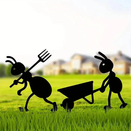 Elegant Metal Ant Garden Decor: Outdoor Metal Ornaments and Art Stake for Home, Lawn, and Backyard-Allen Cozy Haven Store