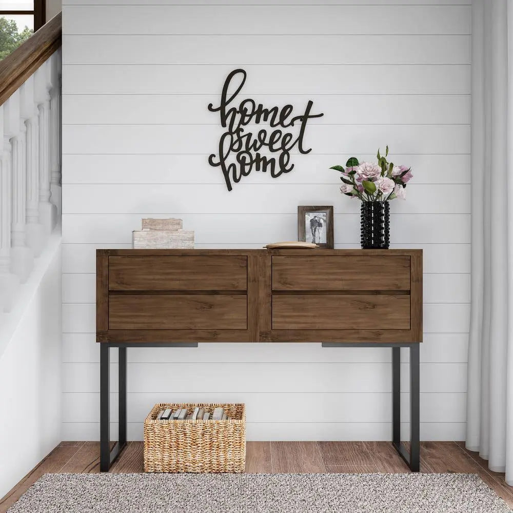 "Elegant Metal Cutout Sign: 'Home Sweet Home'"-Allen Cozy Haven Store